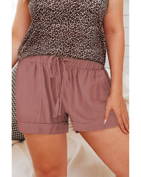 Thumbnail for Azura Exchange Elastic Waist Drawstring Pocket Shorts - 5X