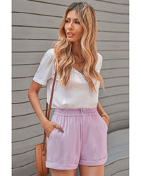 Thumbnail for Azura Exchange Cuffed Leg Opening Paper-bag Waist Shorts - XL