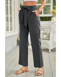 Thumbnail for Azura Exchange Wide Leg Pants with Elastic Waist and Drawstring - M