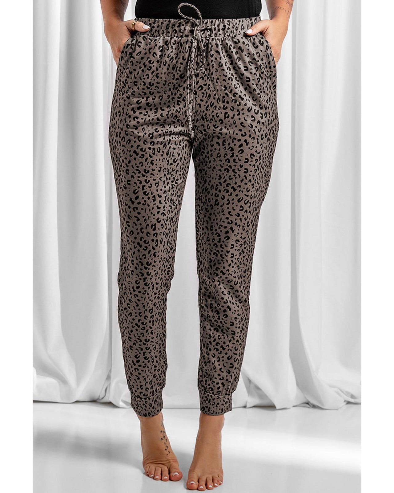 Azura Exchange Leopard Print Joggers - S