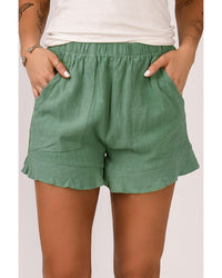 Thumbnail for Azura Exchange High Waist Ruffle Shorts with Pockets - L