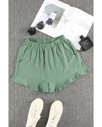 Thumbnail for Azura Exchange High Waist Ruffle Shorts with Pockets - XL