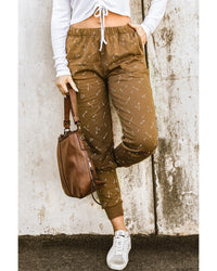 Thumbnail for Azura Exchange Arrow Print Slim-fit High Waist Pants - L
