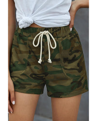 Thumbnail for Azura Exchange Drawstring Camouflage Shorts - S