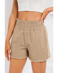 Thumbnail for Azura Exchange Smocked Elastic High Waist Shorts - 8 US