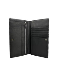 Thumbnail for Baldinini Embossed Logo Vertical Wallet with Button Closure One Size Men