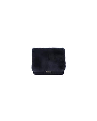 Thumbnail for Baldinini Calfskin Shoulder Bag with Eco-Fur Cover One Size Women