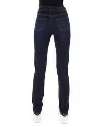 Thumbnail for Logoed Button Regular Jeans with Tricolor Insert W33 US Women