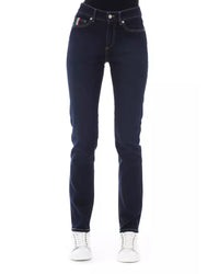 Thumbnail for Logoed Button Regular Jeans with Tricolor Insert W36 US Women