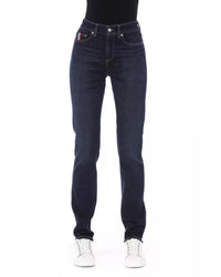 Thumbnail for Logoed Button Regular Jeans with Tricolor Insert W28 US Women