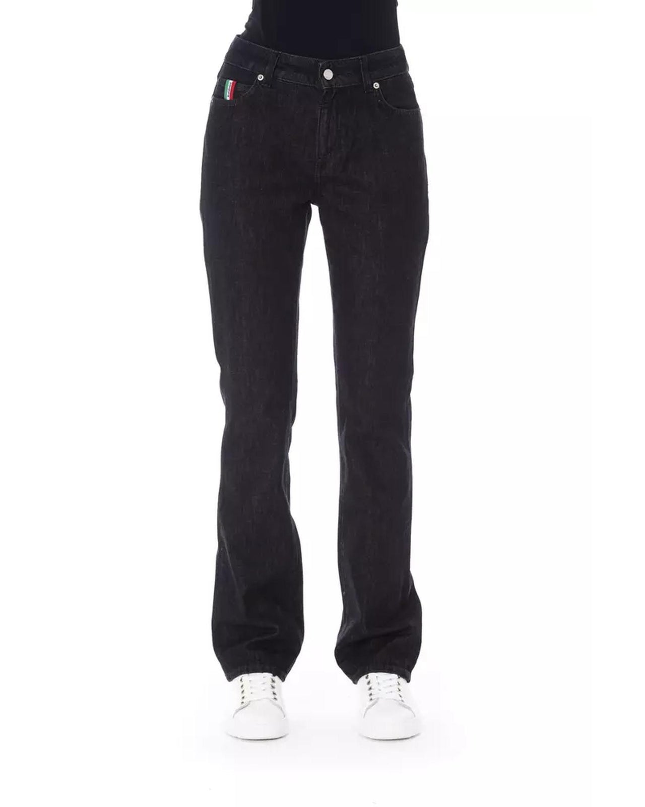 Logoed Button Regular Jeans with Tricolor Insert W29 US Women