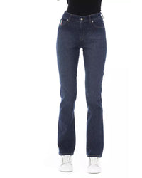 Thumbnail for Logoed Button Regular Jeans with Tricolor Insert and Rear Pockets W28 US Women