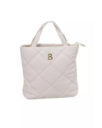 Thumbnail for Golden Logo Leather Shoulder Bag with Zip Closure and Internal Compartments One Size Women