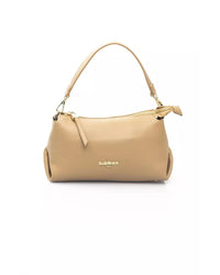 Thumbnail for Golden Logo Shoulder Bag with Zip Closure and Internal Compartments One Size Women