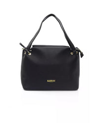 Thumbnail for Golden Logo Shoulder Bag with Zip Closure and Internal Compartments One Size Women