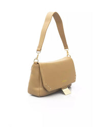 Thumbnail for Golden Logo Flap Shoulder Bag with Internal Compartments One Size Women