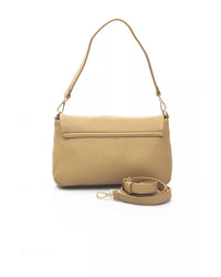 Thumbnail for Golden Logo Flap Shoulder Bag with Internal Compartments One Size Women