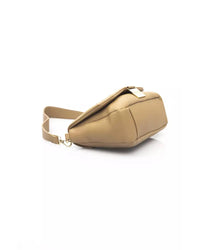 Thumbnail for Golden Logo Flap Shoulder Bag with Internal Compartments One Size Women