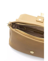 Thumbnail for Golden Logo Flap Shoulder Bag with Internal Compartments One Size Women