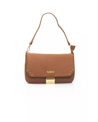 Thumbnail for Flap Closure Shoulder Bag with Internal Compartments and Golden Details One Size Women