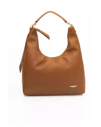 Thumbnail for Golden Logo Zip Closure Shoulder Bag One Size Women