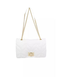 Thumbnail for Flap Closure Shoulder Bag with Internal Compartments and Golden Details One Size Women