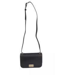 Thumbnail for Golden Logoed Shoulder Bag with Internal Compartments and Front Logo One Size Women