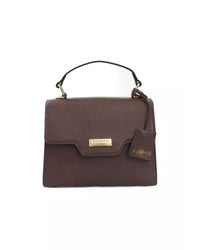 Thumbnail for Flap Closure Shoulder Bag with Internal Compartments and Golden Details One Size Women