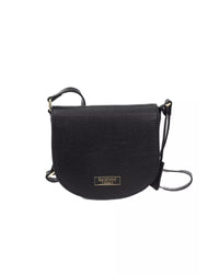Thumbnail for Flap Closure Shoulder Bag with Internal Compartments and Golden Details One Size Women