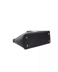Thumbnail for Flap Closure Logoed Lining Bag with Internal Compartments and Golden Details One Size Women