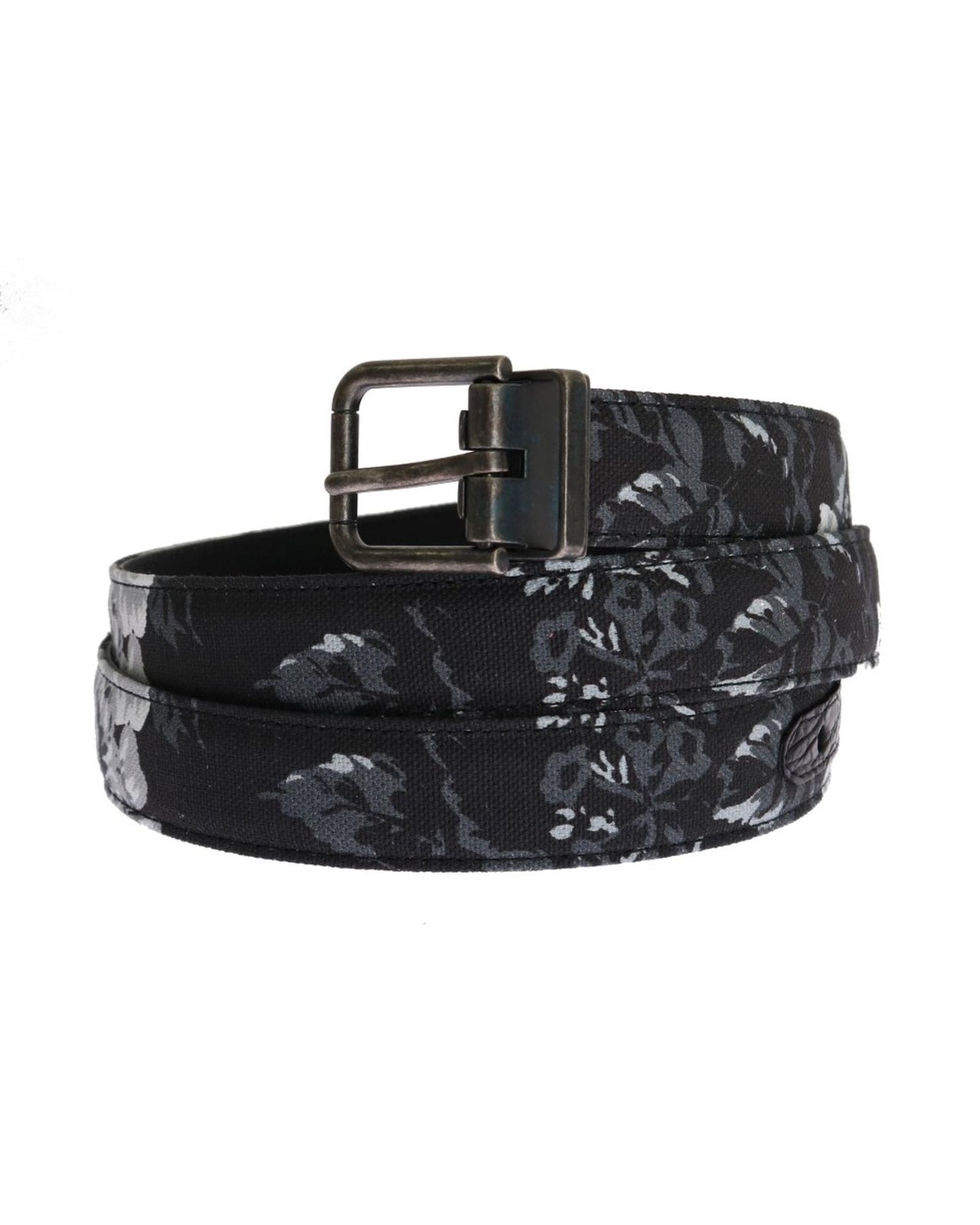 Dolce & Gabbana Floral Pattern Belt with Detachable Gold Buckle 95 cm Men