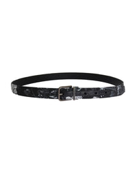 Thumbnail for Dolce & Gabbana Floral Pattern Belt with Detachable Gold Buckle 95 cm Men