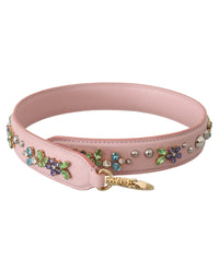 Thumbnail for Dolce & Gabbana Crystal Studs Leather Shoulder Strap One Size Women