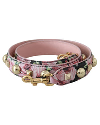 Thumbnail for Floral Gold Studs Strap Handbag Accessory One Size Women