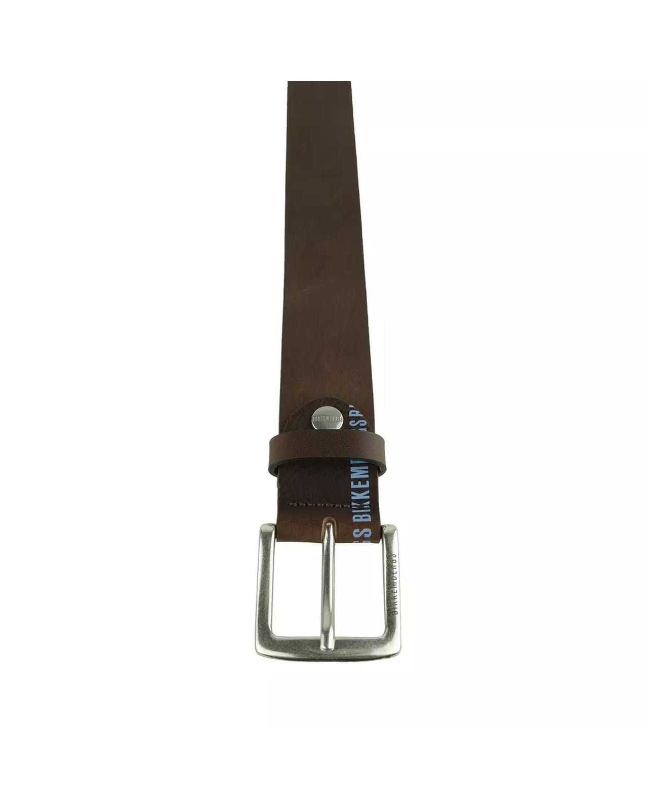 Bikkembergs Calfskin Belt with Light Blue Logo Embellishment 110 cm Men