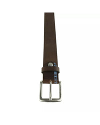 Thumbnail for Bikkembergs Calfskin Belt with Light Blue Logo Embellishment 110 cm Men