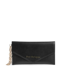 Thumbnail for Leather Logo Clutch Bag - One Size