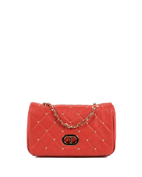 Thumbnail for Quilted Golden Chain Flap Bag - One Size