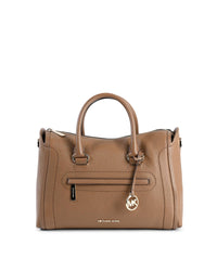 Thumbnail for Leather Central Zip Handbag - One Size