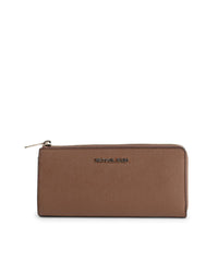Thumbnail for Leather Three Quarter Zip Wallet - One Size
