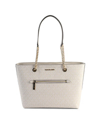 Thumbnail for Medium Front Zip Chain Tote Bag - One Size