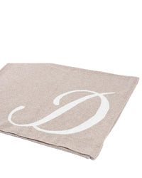 Thumbnail for Crown of Edinburgh Cashmere Women's Monogrammed Cashmere Letter Scarf in Camel - One Size
