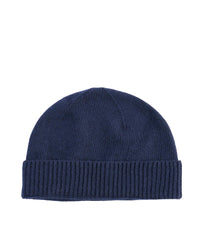 Thumbnail for Crown of Edinburgh Cashmere Women's Cashmere Womens Classic Beanie in Blue - One Size
