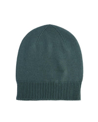 Thumbnail for Crown of Edinburgh Cashmere Women's Cashmere Womens Cuffed Beanie in Green - One Size