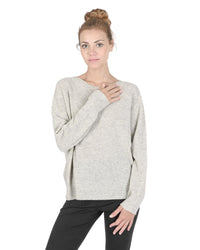 Thumbnail for Oversize Boat Neck Cashmere Sweater - XL