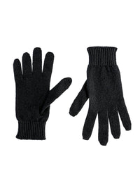 Thumbnail for Crown of Edinburgh Cashmere Women's Luxury Cashmere Womens Short Gloves in Black - L