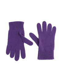 Thumbnail for Crown of Edinburgh Cashmere Women's Luxury Cashmere Womens Short Gloves in Purple - M