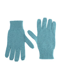 Thumbnail for Crown of Edinburgh Cashmere Women's Luxury Cashmere Womens Short Gloves in Sky blue - M