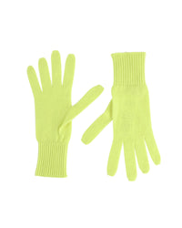 Thumbnail for Crown of Edinburgh Cashmere Women's Luxury Cashmere Womens Short Gloves in Yellow - M
