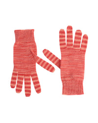 Thumbnail for Crown of Edinburgh Cashmere Women's Luxury Cashmere Womens Short Gloves - COE 001 in Orange - M